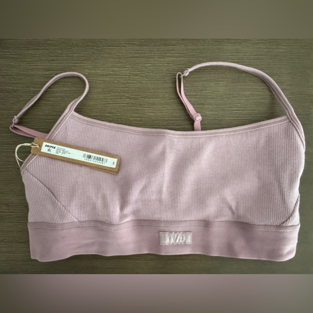 BRAND NEW SKIMS COTTON RIB SCOOP BRALETTE